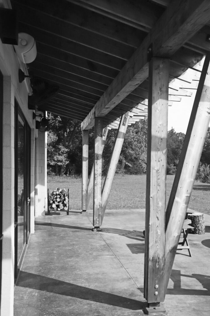 A black and white photo of an outside area.